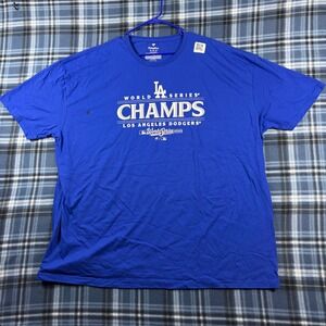Fanatics Los Angeles Dodgers 2025 World Series Champs Blue T-Shirt Mens 4XL